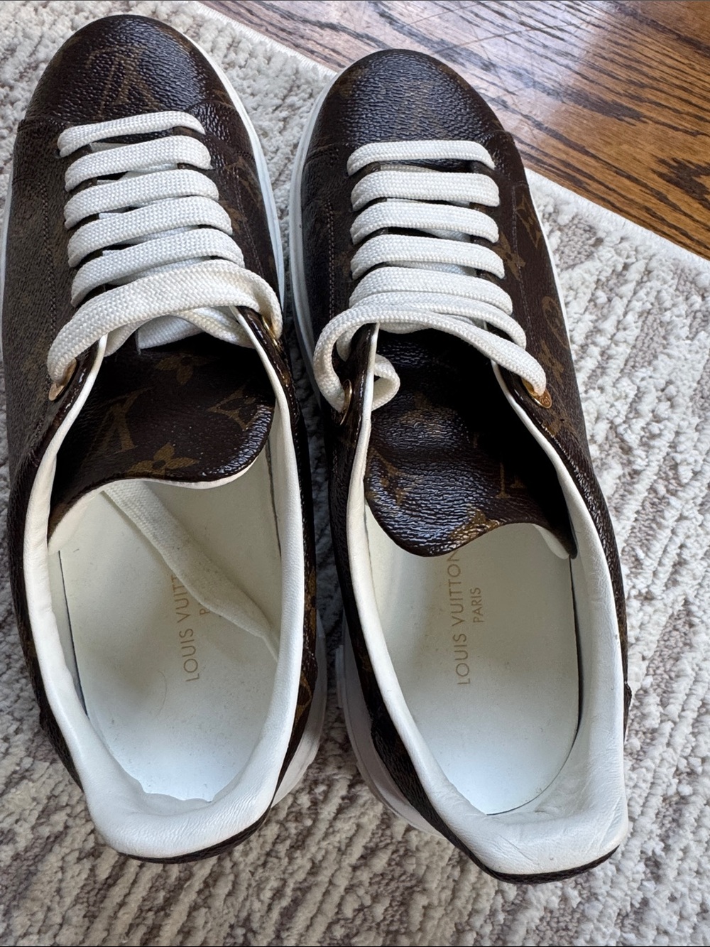 Louis Vuitton Women’s Monogram Canvas Sneakers – Worn Twice – Box - Picture 4 of 7